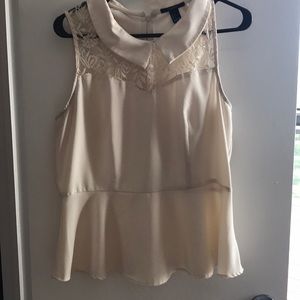 Cream collared tank